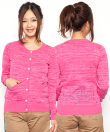 X-girl | CREW NECK KNIT CARDIGAN(カーディガン/ボレロ)