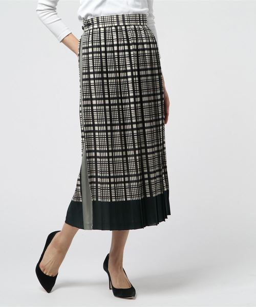 beautifulpeopleチェックプリーツスカート