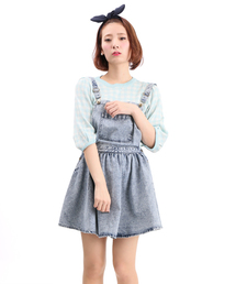 WEGO | WEGO/デニムフレアジャンパースカート(デニムスカート)