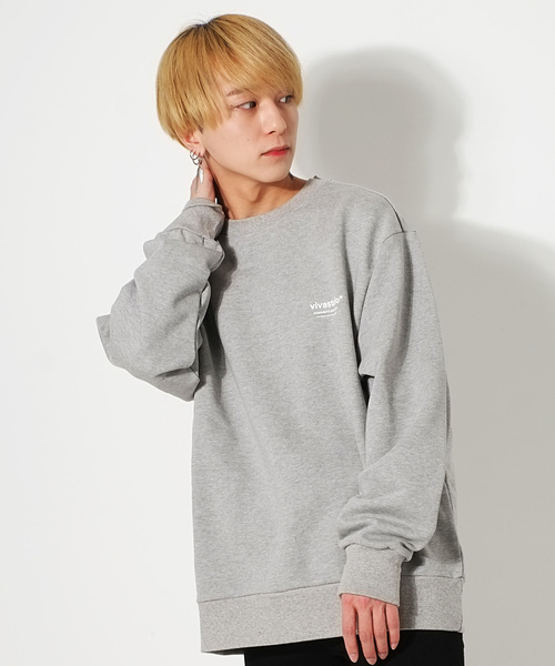 VIVASTUDIO（ビバスタジオ）の「vivastudio-ロゴクルーネック-（スウェット・メンズ・ブルー/ブラック/ピンク/グレー/ライトイエロー/インディゴブルー・L）」の3枚目の写真