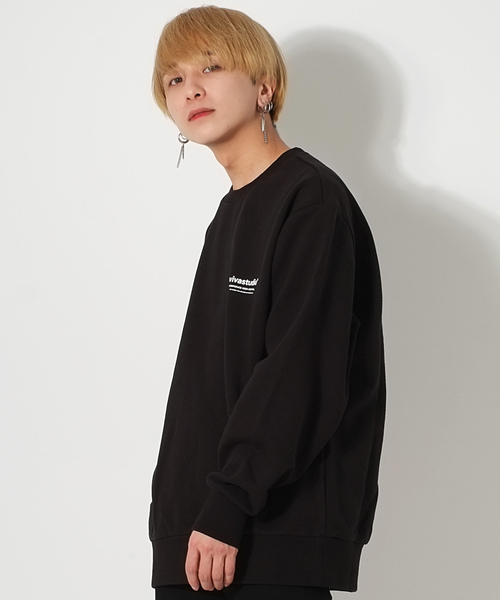 VIVASTUDIO（ビバスタジオ）の「vivastudio-ロゴクルーネック-（スウェット・メンズ・ブルー/ブラック/ピンク/グレー/ライトイエロー/インディゴブルー・L）」の2枚目の写真