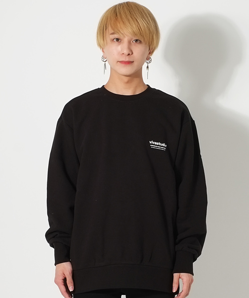 VIVASTUDIO（ビバスタジオ）の「vivastudio-ロゴクルーネック-（スウェット・メンズ・ブルー/ブラック/ピンク/グレー/ライトイエロー/インディゴブルー・L）」の16枚目の写真