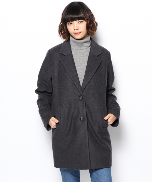 Chico（チコ）の「ビッグカラーコート（その他アウター・レディース・ブラック/ベージュ/チャコールグレー・FREE）」の3枚目の写真