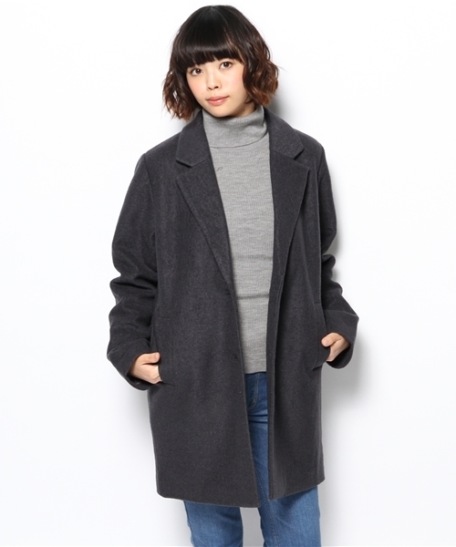 Chico（チコ）の「ビッグカラーコート（その他アウター・レディース・ブラック/ベージュ/チャコールグレー・FREE）」の11枚目の写真