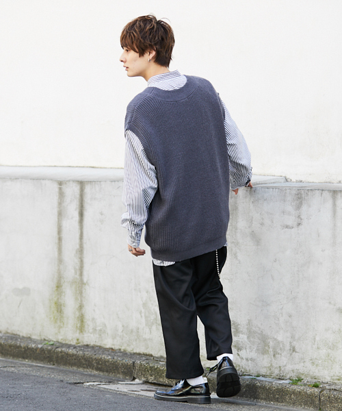 kutir（クティール）の「【ウルトラルーズシルエット】バンドカラーシャツ（シャツ/ブラウス・メンズ・ブラック系その他/ベージュ系その他/ブルー系その他・MEDIUM/LARGE）」の22枚目の写真