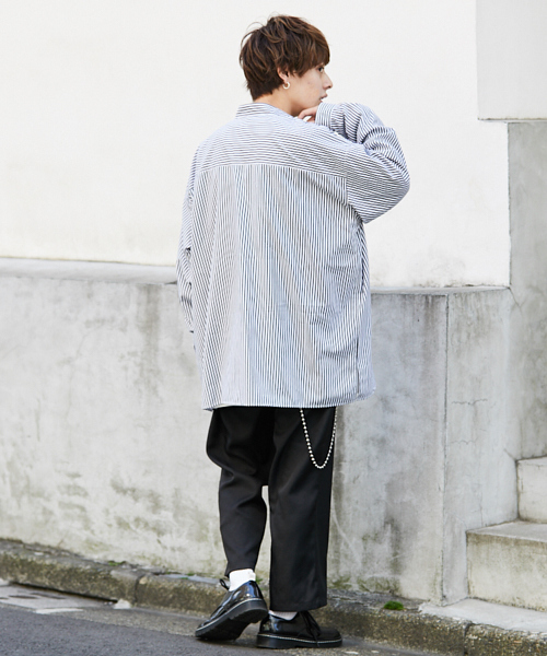 kutir（クティール）の「【ウルトラルーズシルエット】バンドカラーシャツ（シャツ/ブラウス・メンズ・ブラック系その他/ベージュ系その他/ブルー系その他・MEDIUM/LARGE）」の19枚目の写真