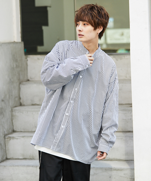 kutir（クティール）の「【ウルトラルーズシルエット】バンドカラーシャツ（シャツ/ブラウス・メンズ・ブラック系その他/ベージュ系その他/ブルー系その他・MEDIUM/LARGE）」の18枚目の写真