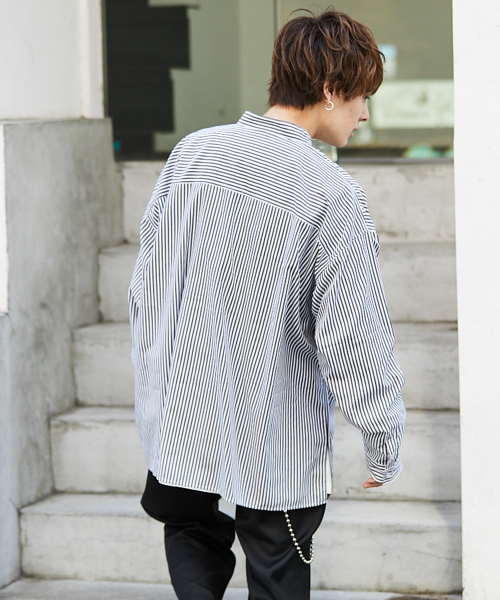 kutir（クティール）の「【ウルトラルーズシルエット】バンドカラーシャツ（シャツ/ブラウス・メンズ・ブラック系その他/ベージュ系その他/ブルー系その他・MEDIUM/LARGE）」の17枚目の写真