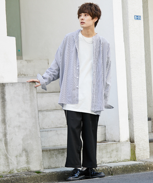 kutir（クティール）の「【ウルトラルーズシルエット】バンドカラーシャツ（シャツ/ブラウス・メンズ・ブラック系その他/ベージュ系その他/ブルー系その他・MEDIUM/LARGE）」の15枚目の写真