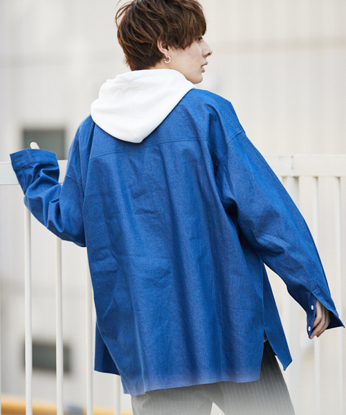 kutir（クティール）の「【ウルトラルーズシルエット】バンドカラーシャツ（シャツ/ブラウス・メンズ・ブラック系その他/ベージュ系その他/ブルー系その他・MEDIUM/LARGE）」の8枚目の写真