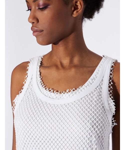 ARMANI EXCHANGE(アルマーニエクスチェンジ)の「【A|Xアルマーニ エクスチェンジ】ノースリーブ メッシュレイヤードワンピース(ワンピース・レディース・ホワイト/ブラック・SMALL/MEDIUM/LARGE/X-SMALL)」の7枚目の写真