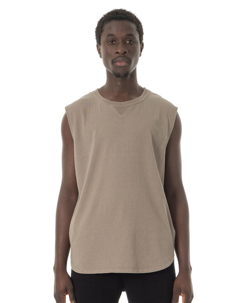 Sandinista（サンディニスタ）の「Easy Fit V-Gusset Sleeveless Tee / イージーフィットVガゼット付きアメリカコットンスリーブレス（Tシャツ/カットソー・メンズ・ホワイト/ブラック/カーキ/ブルー・SMALL/MEDIUM/LARGE）」の4枚目の写真