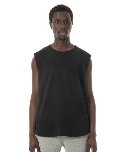 Sandinista（サンディニスタ）の「Easy Fit V-Gusset Sleeveless Tee / イージーフィットVガゼット付きアメリカコットンスリーブレス（Tシャツ/カットソー・メンズ・ホワイト/ブラック/カーキ/ブルー・SMALL/MEDIUM/LARGE）」の3枚目の写真