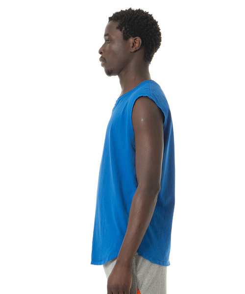 Sandinista（サンディニスタ）の「Easy Fit V-Gusset Sleeveless Tee / イージーフィットVガゼット付きアメリカコットンスリーブレス（Tシャツ/カットソー・メンズ・ホワイト/ブラック/カーキ/ブルー・SMALL/MEDIUM/LARGE）」の5枚目の写真