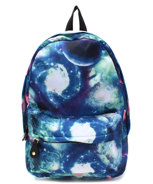 WEGO(ウィゴー)の「WEGO/宇宙柄プリントリュック(バックパック/リュック・メンズ・ブルー/ピンク・FREE)」の2枚目の写真