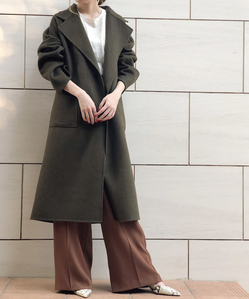 Banner Barrett（バナーバレット）の「テーラーロングコート（テーラードジャケット・レディース・ブラウン/ベージュ/カーキ・38）」の7枚目の写真