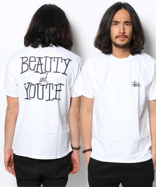 BEAUTY&YOUTH UNITED ARROWS（ビューティーアンドユースユナイテッドアローズ）の「【別注】＜STUSSYforBY＞ BASIC LOGO T/Tシャツ（Tシャツ/カットソー・メンズ・ホワイト/ネイビー・SMALL/LARGE/MEDIUM）」の9枚目の写真