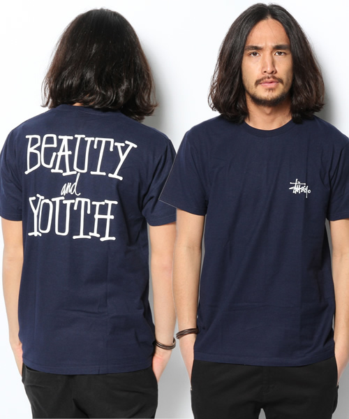 BEAUTY&YOUTH UNITED ARROWS（ビューティーアンドユースユナイテッドアローズ）の「【別注】＜STUSSYforBY＞ BASIC LOGO T/Tシャツ（Tシャツ/カットソー・メンズ・ホワイト/ネイビー・SMALL/LARGE/MEDIUM）」の10枚目の写真