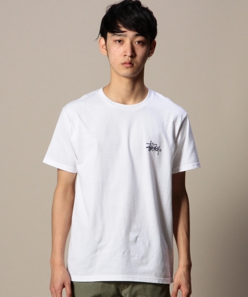 BEAUTY&YOUTH UNITED ARROWS（ビューティーアンドユースユナイテッドアローズ）の「【別注】＜STUSSYforBY＞ BASIC LOGO T/Tシャツ（Tシャツ/カットソー・メンズ・ホワイト/ネイビー・SMALL/LARGE/MEDIUM）」の3枚目の写真