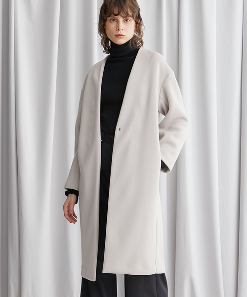 STUDIOUS（ステュディオス）の「【STUDIOUS】ボンディング ノーカラー