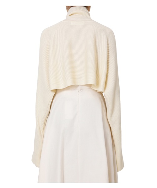 プリンルシェルブルー★Rib Cropped Knit Topsブラック LE CIEL BLEU（ルシェルブルー）の「リブクロップドニットトップス