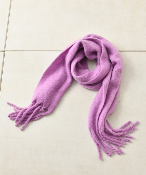 one after another NICE CLAUP（ワンアフターアナザーナイスクラップ）の「大判マフラー（マフラー・レディース・アイボリー/モカ/ベージュ/パープル/ミント・FREE）」の5枚目の写真