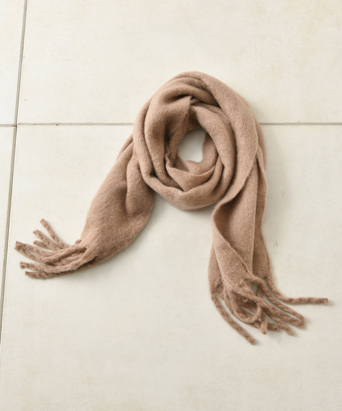 one after another NICE CLAUP（ワンアフターアナザーナイスクラップ）の「大判マフラー（マフラー・レディース・アイボリー/モカ/ベージュ/パープル/ミント・FREE）」の13枚目の写真