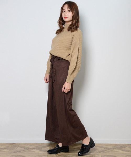 shopnikoniko(ショップニコニコ)の「フェイクスエードラップパンツ(その他パンツ・レディース・ベージュ/ブラウン/モカ/テラコッタ・フリー)」の21枚目の写真