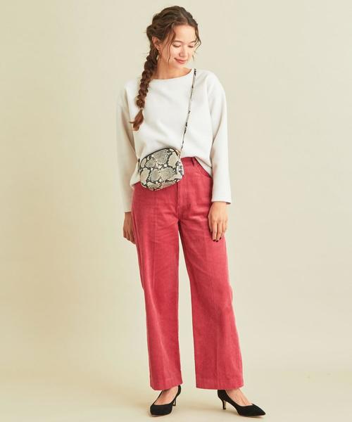BEAUTY&YOUTH UNITED ARROWS（ビューティーアンドユースユナイテッドアローズ）の「BY コーデュロイワイドストレートパンツо（その他パンツ・レディース・オフホワイト/ダークグリーン/ピンク・SMALL/MEDIUM）」の3枚目の写真