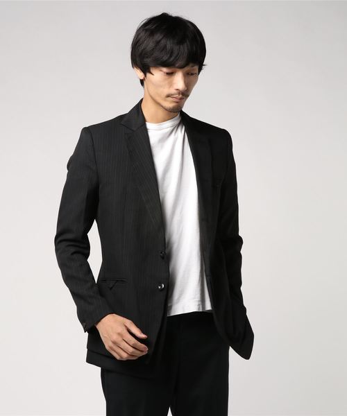C DIEM(カルペディエム)の「C DIEM(カルペディエム)ストライプジャケット(テーラードジャケット・メンズ・ブラック/グレー・S/M/L)」の19枚目の写真