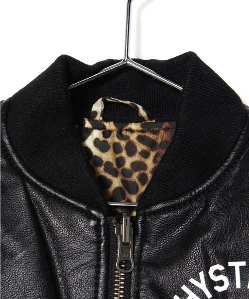 HYSTERIC MINI(ヒステリックミニ)の「HYSTERIC VIP LEOPARD GLAMOUR リバーシブル ジャンパー(ブルゾン・キッズ・ブラック/ピンク・130/140)」の7枚目の写真