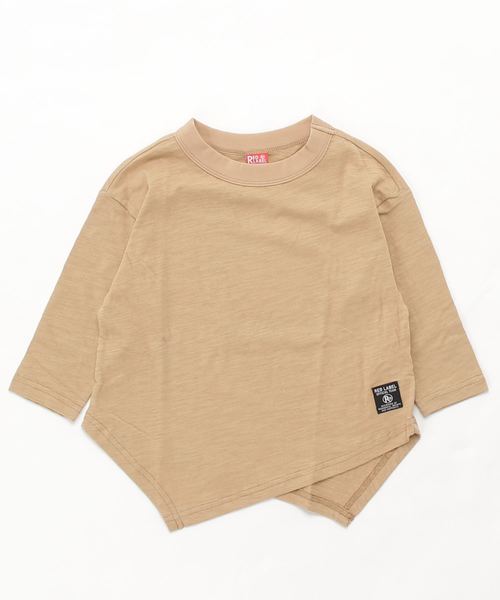 RED LABEL（レッドレーベル）の「ASYMMETRY T-SHIRTS（Tシャツ/カットソー・キッズ・ベージュ/カーキ/レッド/ブラック・110/120/130/140/150/160/100）」の2枚目の写真