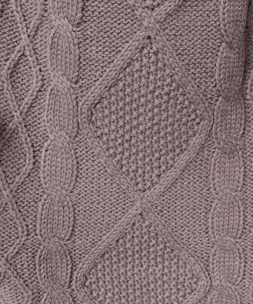 PairPair（ペアペア）の「オフタートルネックケーブルニットワンピース（ワンピース・レディース・ボルドー/モカ/グレイッシュベージュ・FREE）」の21枚目の写真