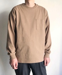 COMMONWARE:COTTON SLEEVERIB C/N TEE コットン スリーブリブ クルーネックTEE