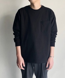 COMMONWARE:COTTON SLEEVERIB C/N TEE コットン スリーブリブ クルーネックTEE