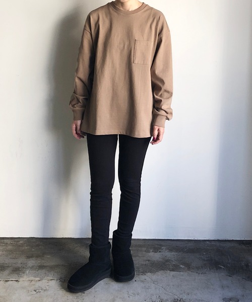 COMMON WARE（コモンウェアー）の「COMMONWARE:COTTON SLEEVERIB C/N TEE コットン スリーブリブ クルーネックTEE（Tシャツ/カットソー・メンズ・ホワイト/ブラック/テラコッタ/ベージュ・M/L/XL）」の13枚目の写真