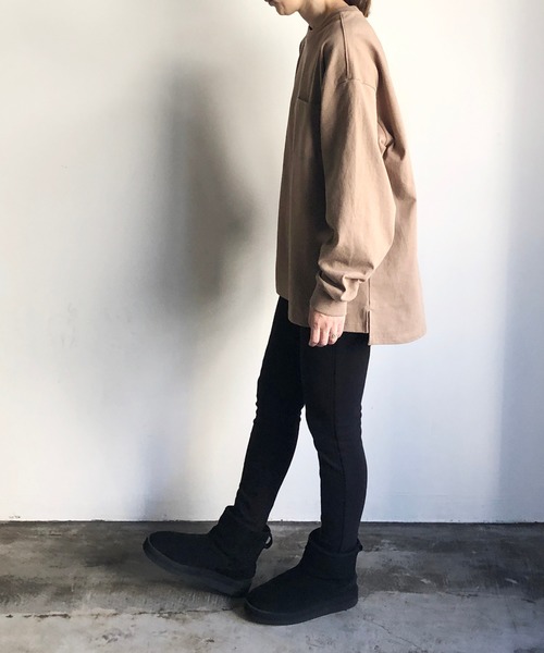 COMMON WARE（コモンウェアー）の「COMMONWARE:COTTON SLEEVERIB C/N TEE コットン スリーブリブ クルーネックTEE（Tシャツ/カットソー・メンズ・ホワイト/ブラック/テラコッタ/ベージュ・M/L/XL）」の14枚目の写真