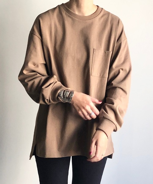COMMON WARE（コモンウェアー）の「COMMONWARE:COTTON SLEEVERIB C/N TEE コットン スリーブリブ クルーネックTEE（Tシャツ/カットソー・メンズ・ホワイト/ブラック/テラコッタ/ベージュ・M/L/XL）」の21枚目の写真
