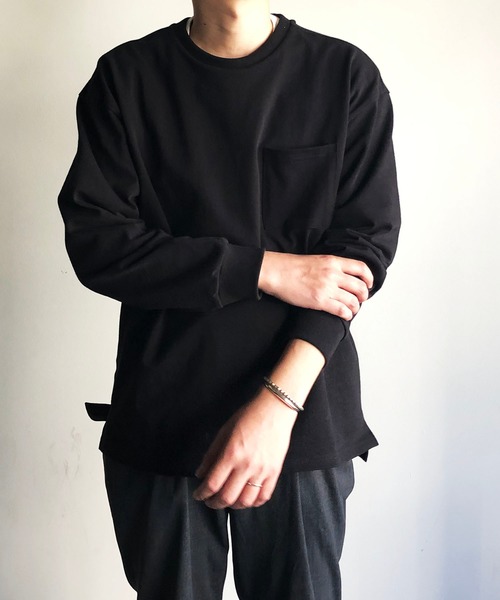 COMMON WARE（コモンウェアー）の「COMMONWARE:COTTON SLEEVERIB C/N TEE コットン スリーブリブ クルーネックTEE（Tシャツ/カットソー・メンズ・ホワイト/ブラック/テラコッタ/ベージュ・M/L/XL）」の9枚目の写真