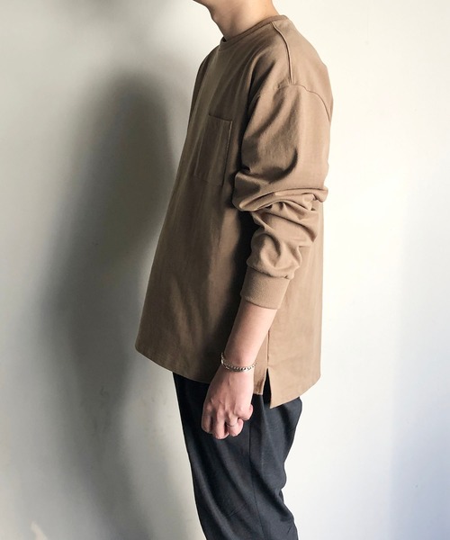 COMMON WARE（コモンウェアー）の「COMMONWARE:COTTON SLEEVERIB C/N TEE コットン スリーブリブ クルーネックTEE（Tシャツ/カットソー・メンズ・ホワイト/ブラック/テラコッタ/ベージュ・M/L/XL）」の15枚目の写真