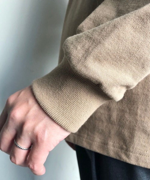 COMMON WARE（コモンウェアー）の「COMMONWARE:COTTON SLEEVERIB C/N TEE コットン スリーブリブ クルーネックTEE（Tシャツ/カットソー・メンズ・ホワイト/ブラック/テラコッタ/ベージュ・M/L/XL）」の10枚目の写真