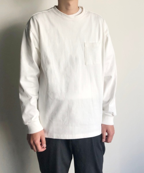 COMMON WARE（コモンウェアー）の「COMMONWARE:COTTON SLEEVERIB C/N TEE コットン スリーブリブ クルーネックTEE（Tシャツ/カットソー・メンズ・ホワイト/ブラック/テラコッタ/ベージュ・M/L/XL）」の8枚目の写真