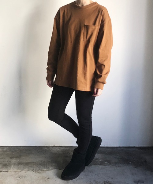 COMMON WARE（コモンウェアー）の「COMMONWARE:COTTON SLEEVERIB C/N TEE コットン スリーブリブ クルーネックTEE（Tシャツ/カットソー・メンズ・ホワイト/ブラック/テラコッタ/ベージュ・M/L/XL）」の20枚目の写真
