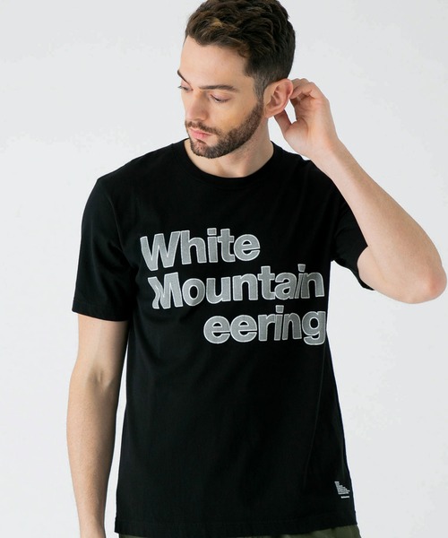 WHITE MOUNTAINEERING(ホワイトマウンテニアリング)の「【White Mountaineering】ステッチロゴプリントTシャツ / WM2071502(Tシャツ/カットソー・メンズ・ホワイト/ブラック・4/3/1/2)」の1枚目の写真