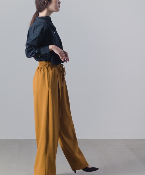 OMNES（オムネス）の「タイプライター ウォッシャブルバンドカラービッグシャツ（シャツ/ブラウス・レディース・ホワイト/ブラック/ライトグレー/オレンジ/その他/ベージュ・FREE）」の20枚目の写真