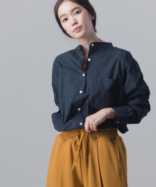 OMNES（オムネス）の「タイプライター ウォッシャブルバンドカラービッグシャツ（シャツ/ブラウス・レディース・ホワイト/ブラック/ライトグレー/オレンジ/その他/ベージュ・FREE）」の21枚目の写真