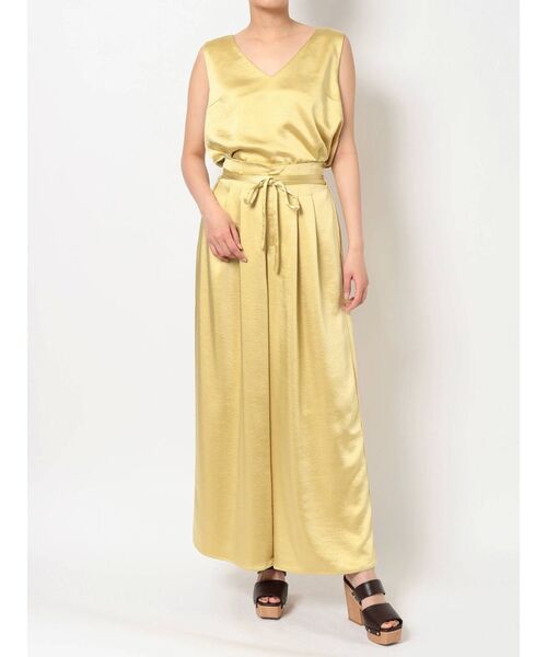 MERCURYDUO(マーキュリーデュオ)の「サテンタックワイドパンツ(その他パンツ・レディース・ベージュ/イエロー・FREE)」の7枚目の写真