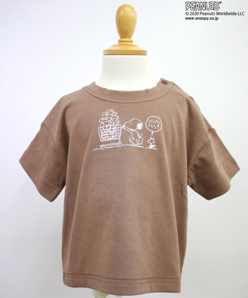 PEANUTS（ピーナッツ）の「【PEANUTS】スヌーピー ベビープリントTシャツ（Tシャツ/カットソー・キッズ・ピンク/モカ/ライトグレー・90/80）」の5枚目の写真