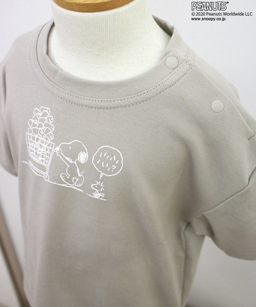 PEANUTS（ピーナッツ）の「【PEANUTS】スヌーピー ベビープリントTシャツ（Tシャツ/カットソー・キッズ・ピンク/モカ/ライトグレー・90/80）」の9枚目の写真