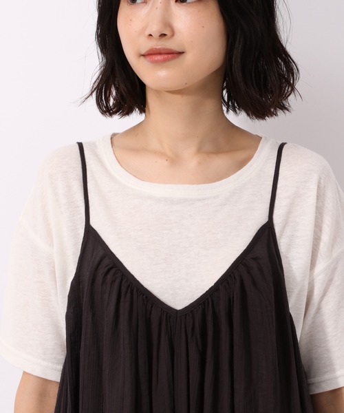 LAKOLE(ラコレ)の「シアーストライプキャミワンピース / LAKOLE(ワンピース・レディース・ライトブルー/ブラック/ライトブラウン・SMALL/MEDIUM)」の6枚目の写真